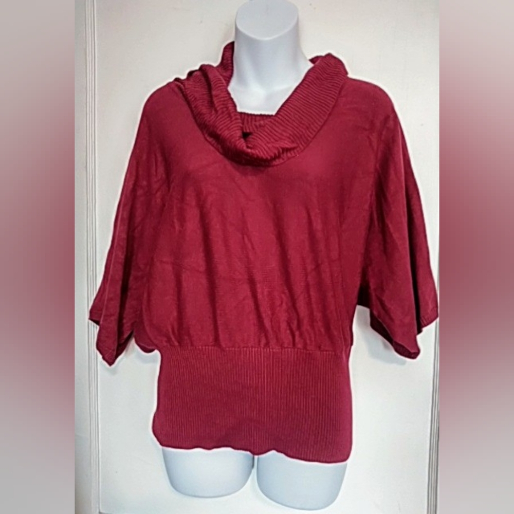 MAROON COWL NECK TOP